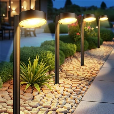 12 lumières solaires de voie à LED plus lumineuses pour l'extérieur